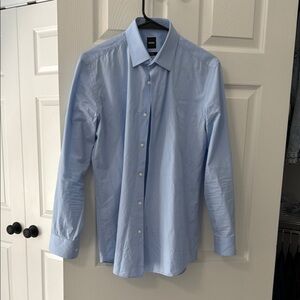 Boss Blue Dress Shirt Classic Formal Wear